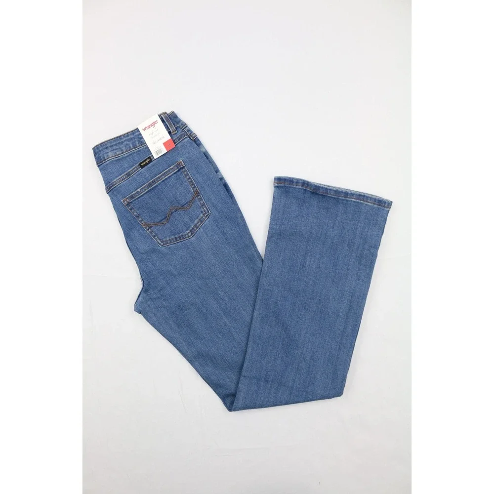 Wrangler Womens Jeans Blue Size 8 Hight Rise Bootcut Mid Wash Stretch